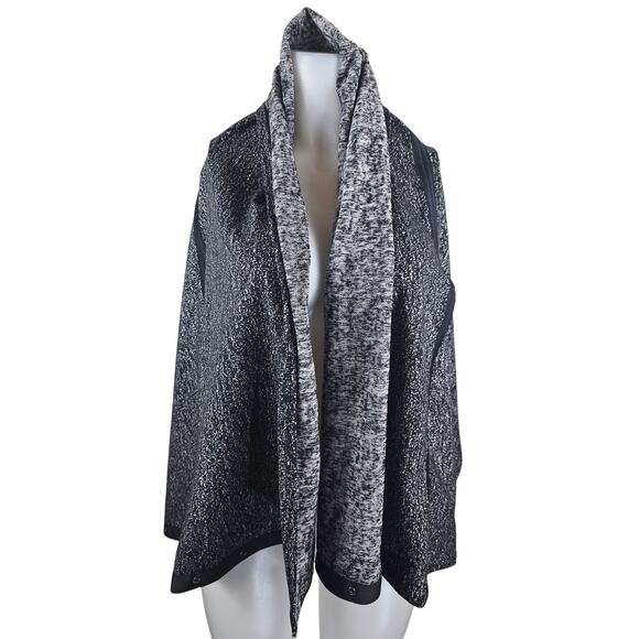 Lululemon Vinyasa Convertible Scarf Wrap Space Dye Black Gray White OS NWOT - Picture 3 of 8